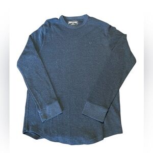 American Eagle Men’s Blue Waffle Knit Thermal Long Sleeve Tee Size M
